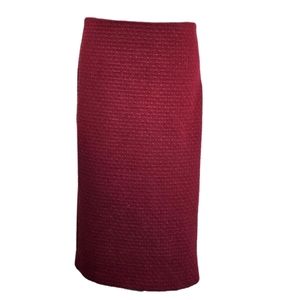 Ann Taylor LOFT Womens Red Casual Straight Skirt M Maroon Burgandy